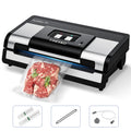 Full Automatic Food Vacuum sealer, Built-in Cutter and Bag Storage with 2 Rolls Bags