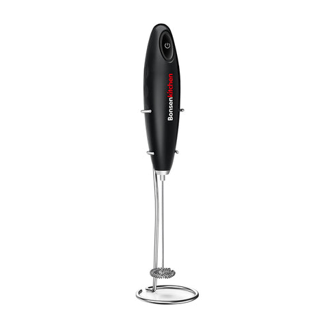 Kaffe Handheld Milk Frother with Stand Black