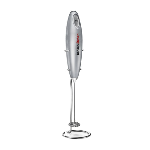  Electric Milk Frother With Stand (Stainless Steel