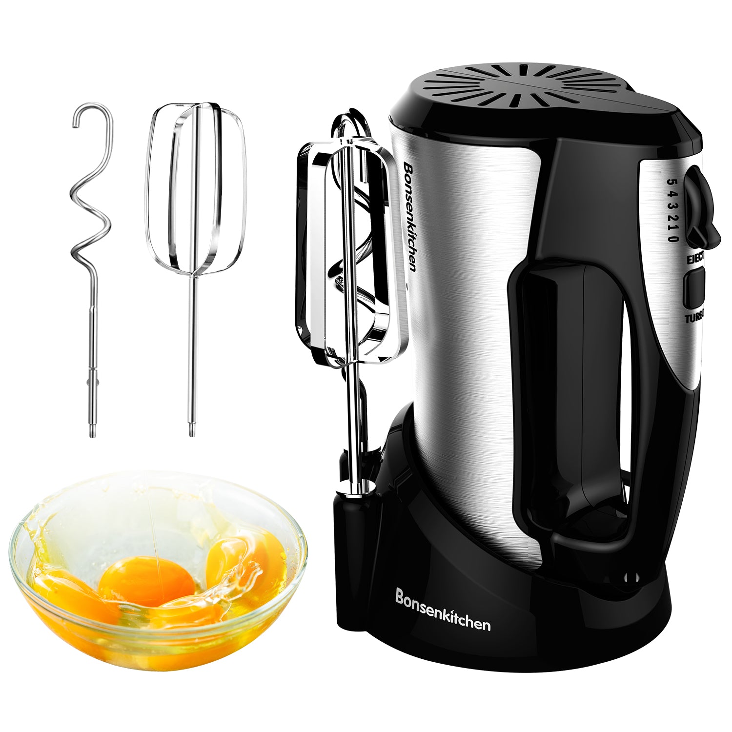 BAIGELONG Hand Electric Mixer, 300W Ultra Power Food Kitchen Mixer with 5  Self-Control Speeds + Turbo Boost, 5… in 2023